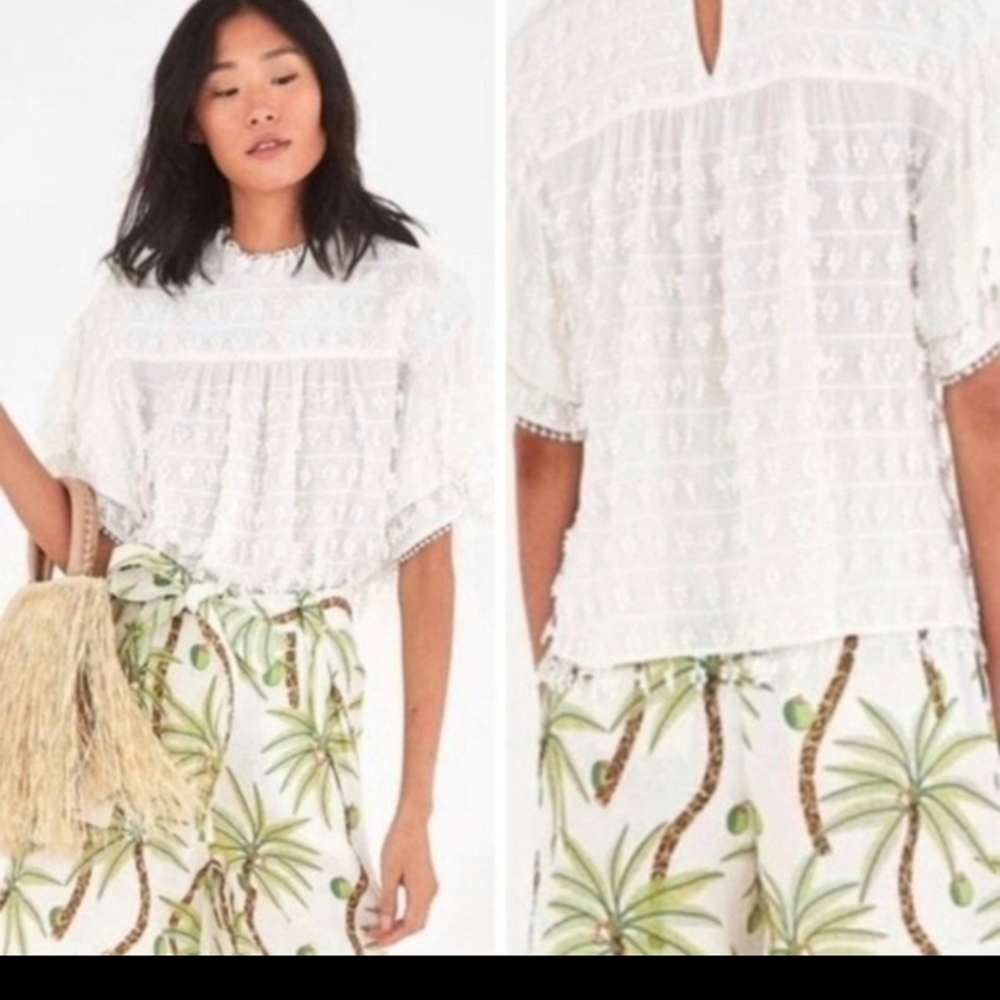 FARM Rio Fringe Detail Blouse